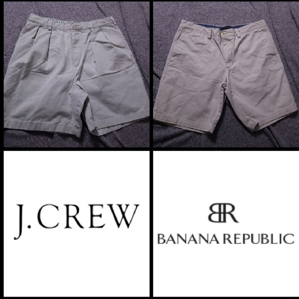 J Crew & Banana Republic Khaki Shorts